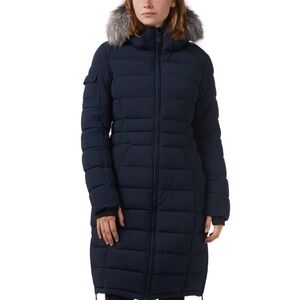 PAJAR VENICE WOMEN'S LONG STRETCH PUFFER NAVY/SILVER